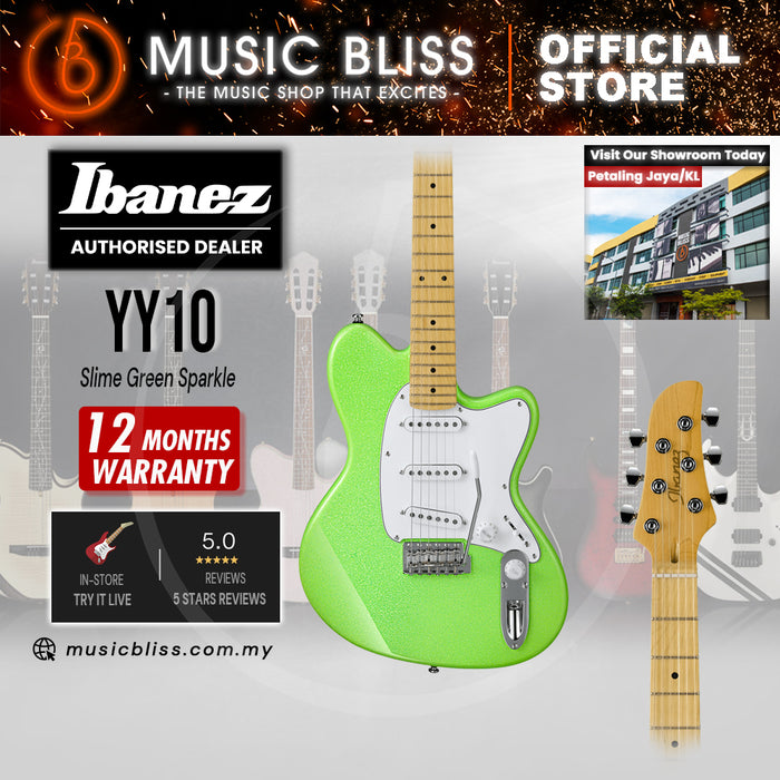 Ibanez Yvette Young Signature YY10 Electric Guitar - Slime Green Sparkle