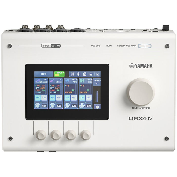 Yamaha URX44V USB-C Audio and Video Interface - White
