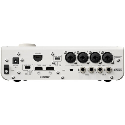 Yamaha URX44V USB-C Audio and Video Interface - White