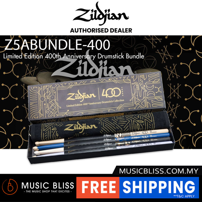 Zildjian Limited Edition 400th Anniversary Drumstick Bundle