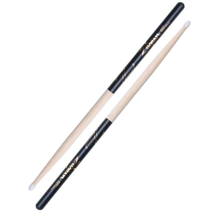 Zildjian Hickory Dip Series Drumsticks - 5A - Nylon Tip - Black