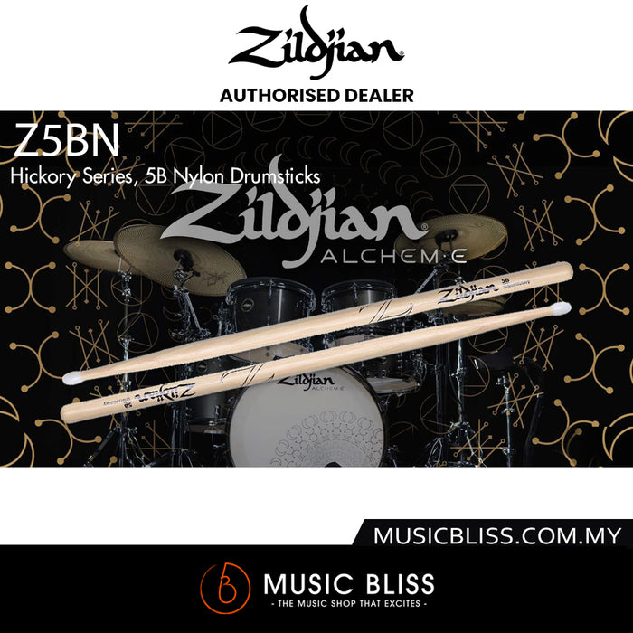Zildjian Z5BN Hickory Series 5B Nylon Drumsticks