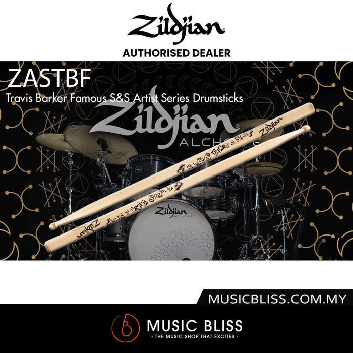 Zildjian ZASTBF Travis Barker Famous S&S Artist Series Drumsticks