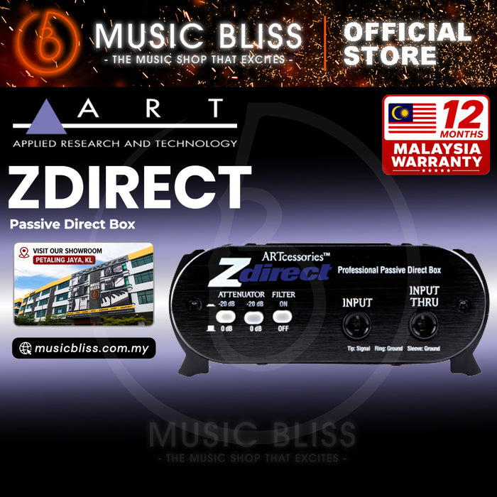 ART ZDirect 1-channel Passive Instrument DI Box For Active Instruments