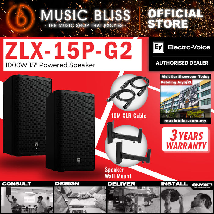 EV Electro-Voice ZLX-15P G2 1000W 15" Powered Speaker with Bluetooth