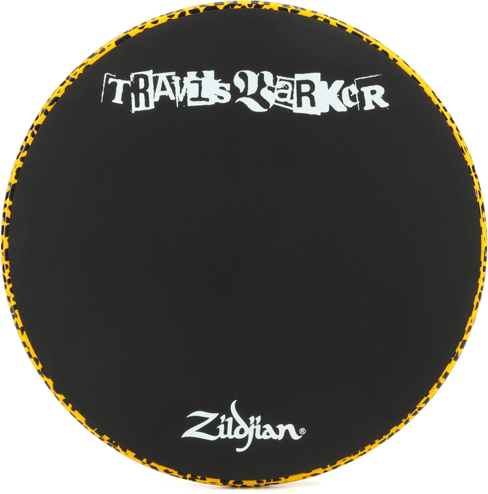 Zildjian Travis Barker Practice Pad - 12 inches, Orange Cheetah Print