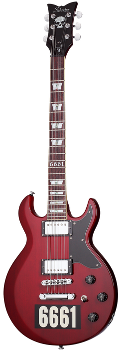 Schecter ZV Custom Reissue Electric Guitar - See-Thru Cherry with 6661 Graphic