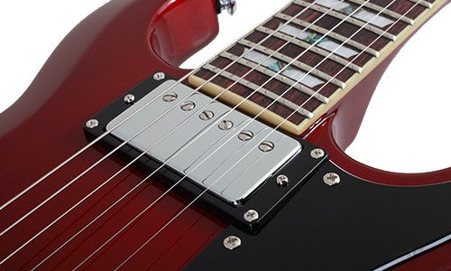 Schecter ZV Custom Reissue Electric Guitar - See-Thru Cherry with 6661 Graphic