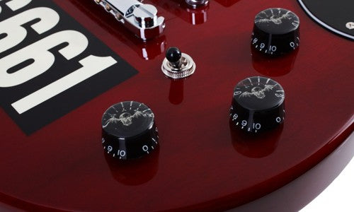 Schecter ZV Custom Reissue Left-Handed Electric Guitar - See-Thru Cherry with 6661 Graphic