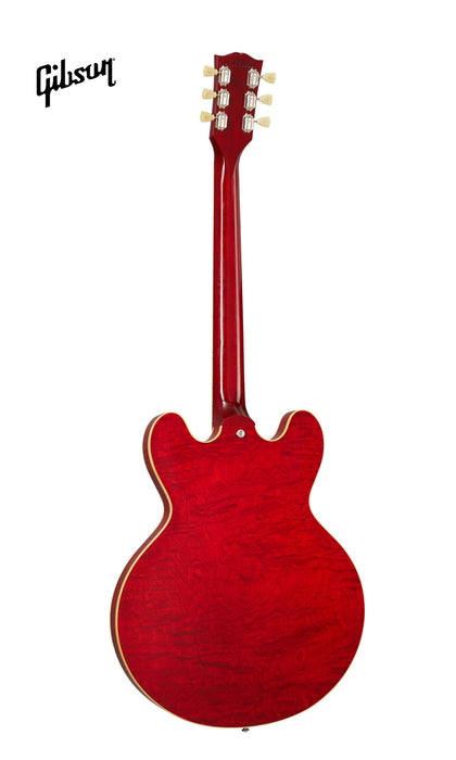 GIBSON ES-335 FIGURED LEFT-HANDED SEMI-HOLLOWBODY ELECTRIC GUITAR - 60S CHERRY - Music Bliss Malaysia