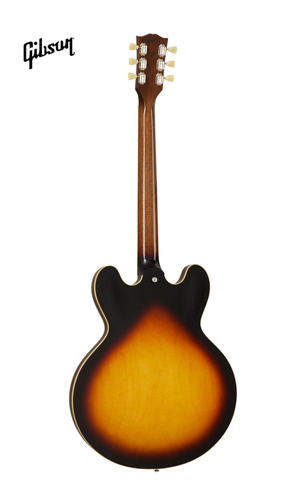 GIBSON ES-335 LEFT-HANDED SEMI-HOLLOWBODY ELECTRIC GUITAR - VINTAGE BURST - Music Bliss Malaysia