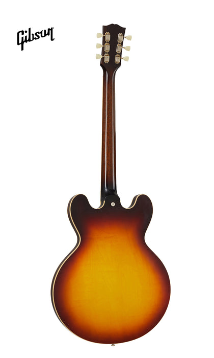 GIBSON 1959 ES-335 REISSUE VOS SEMI-HOLLOWBODY LEFT-HANDED ELECTRIC GUITAR - VINTAGE BURST - Music Bliss Malaysia