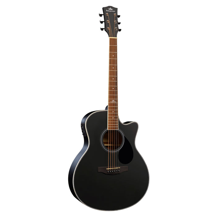 KEPMA A1CEPRO Grand Auditorium Acoustic Guitar with K-1 Pickup - Black