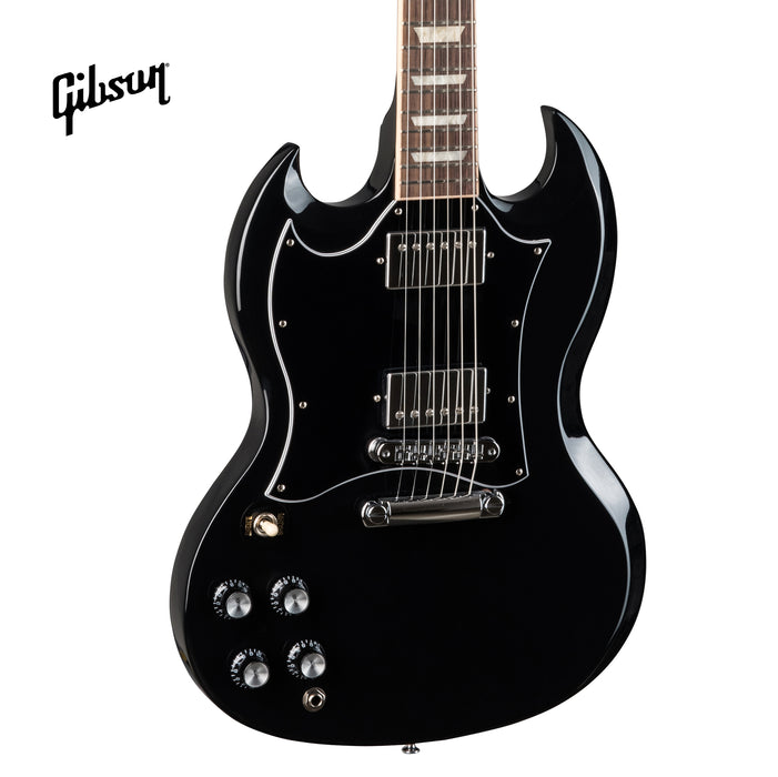 GIBSON SG STANDARD LEFT-HANDED ELECTRIC GUITAR - EBONY - Music Bliss Malaysia