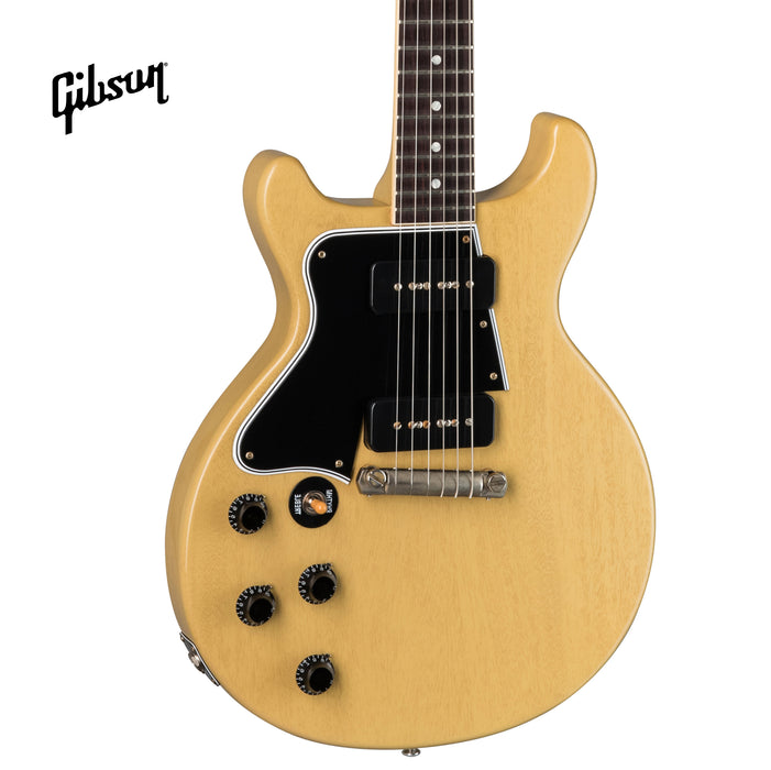 GIBSON 1960 LES PAUL SPECIAL DOUBLE CUT REISSUE VOS LEFT-HANDED ELECTRIC GUITAR - TV YELLOW - Music Bliss Malaysia