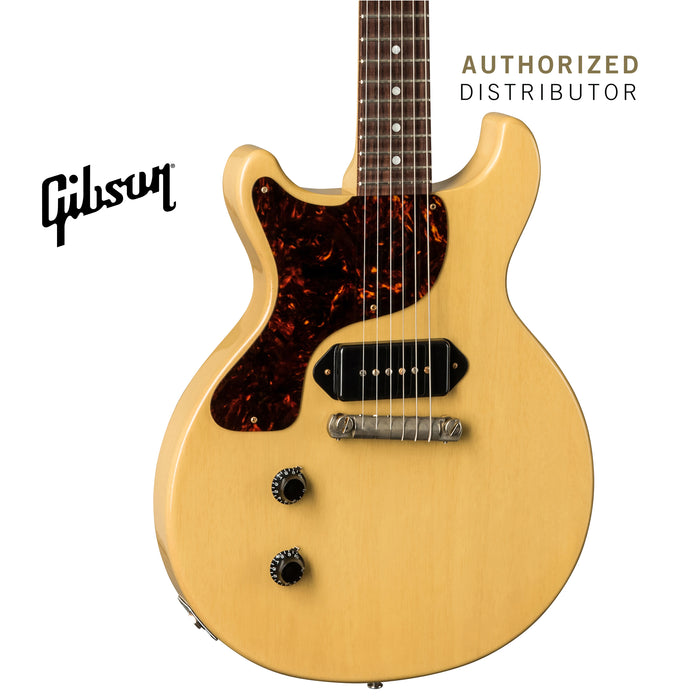 GIBSON 1958 LES PAUL JUNIOR DOUBLE CUT REISSUE VOS LEFT-HANDED ELECTRIC GUITAR - TV YELLOW - Music Bliss Malaysia