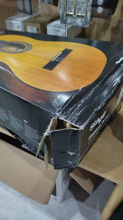 B STOCK (BS-314) Stagg C410M NAT 1/2 Classical Guitar Pack with Linden Top - Natural