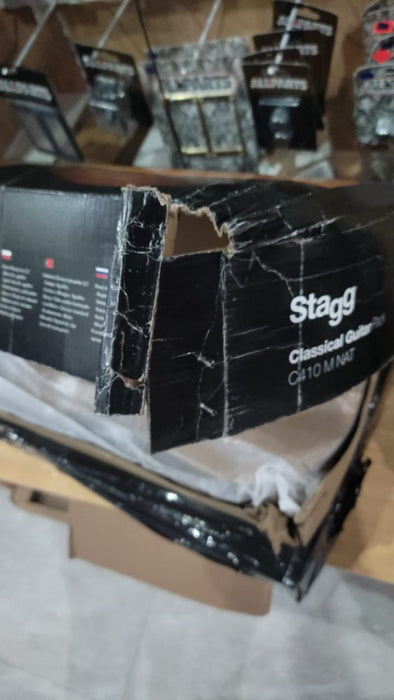 B STOCK (BS-314) Stagg C410M NAT 1/2 Classical Guitar Pack with Linden Top - Natural