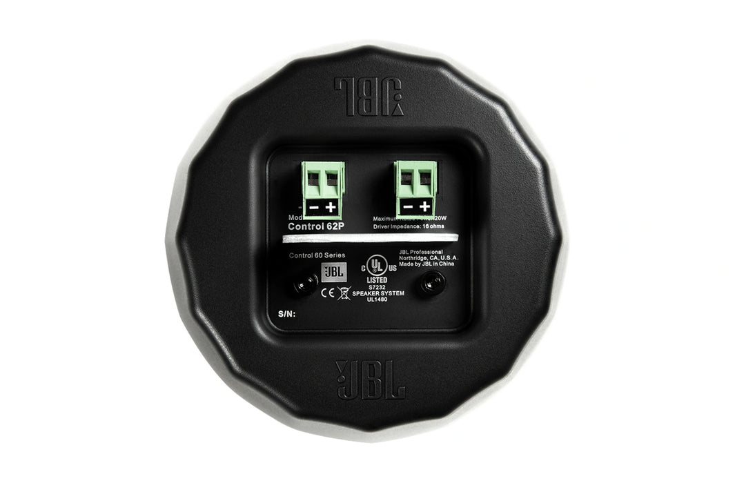 JBL Control 62P Ultra-Compact Mid-High Satellite Pendant Speaker - Pair - Black