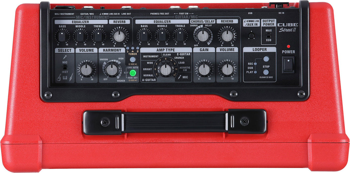 Boss CUBE Street 2 - 2x6.5" 10-watt Battery Powered Combo Amp - Red