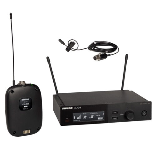 Shure SLXD14/DL4 Wireless System with SLXD1 Bodypack Transmitter and DL4 Lavalier Microphone