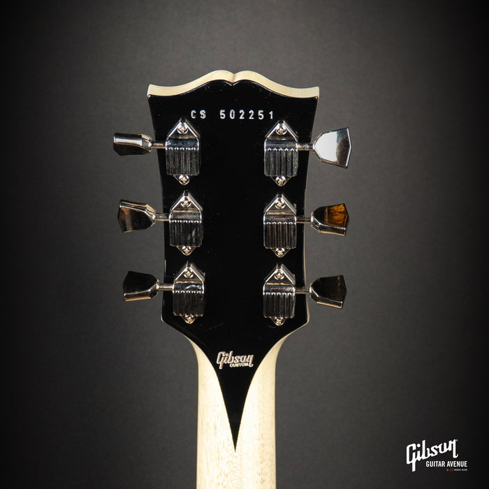 GIBSON JO BRANKO SELECT MADE TO MEASURE LES PAUL CUSTOM FIGURED TOP - V3 NECK - BLUE DENIM - TV WHITE BACK W/STINGER GLOSS NH
