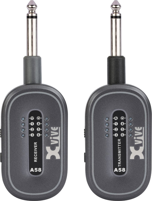 Xvive AC58 5.8GHz Guitar Wireless System with BCA58 Charging Case Bundle [Hard Travel Case Included]