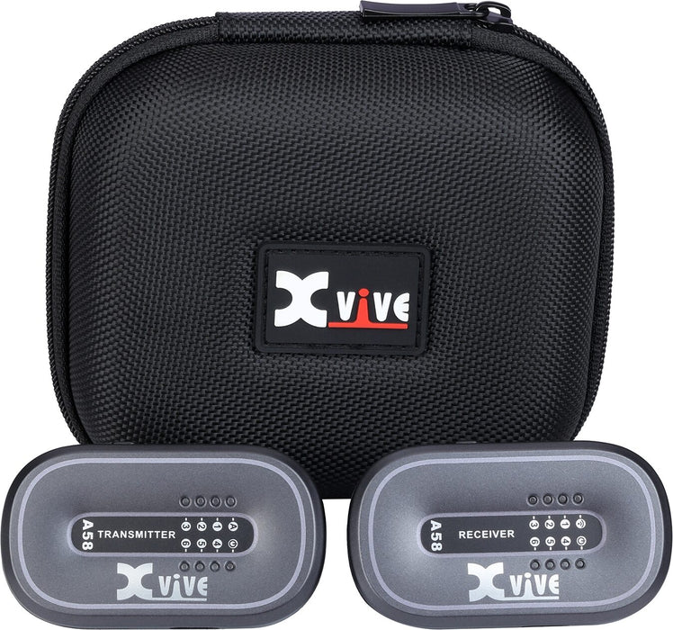 Xvive AC58 5.8GHz Guitar Wireless System with BCA58 Charging Case Bundle [Hard Travel Case Included]