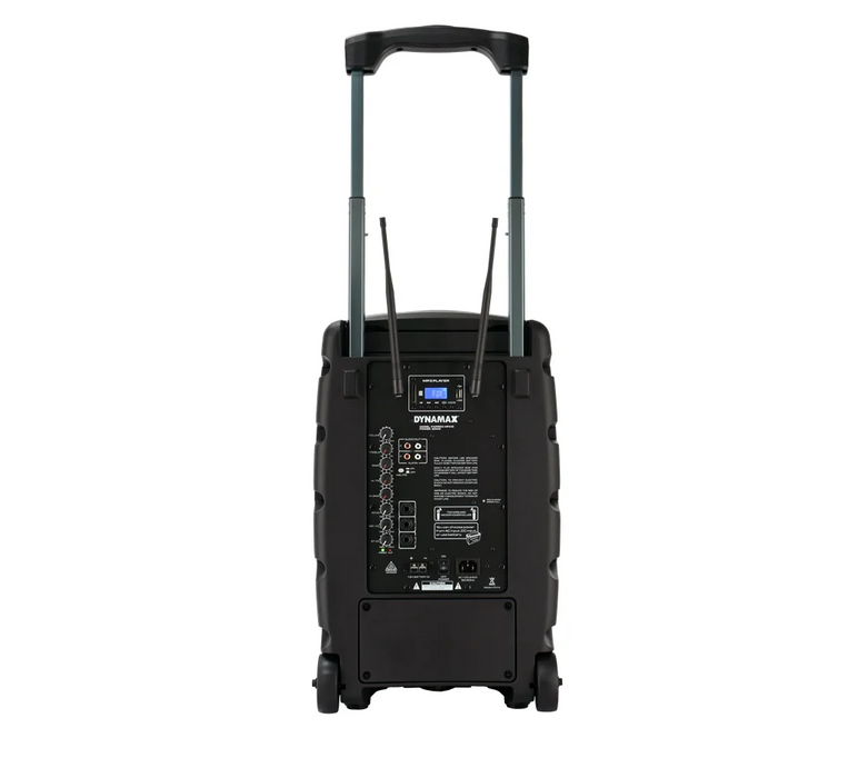 Dynamax HPX10 10” Professional Active Portable Speaker with 2 pcs Wireless Mic, for Speech, Busking