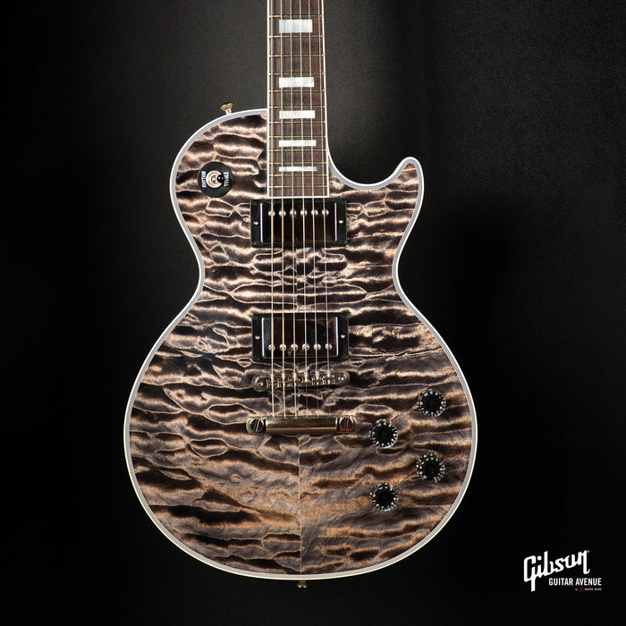 GIBSON JO BRANKO SELECT MADE TO MEASURE LES PAUL CUSTOMS 7A QUILT TOP - V3 NECK - FADED TRANS BLACK BURST - TV WHITE BACK W/STINGER GLOSS NH