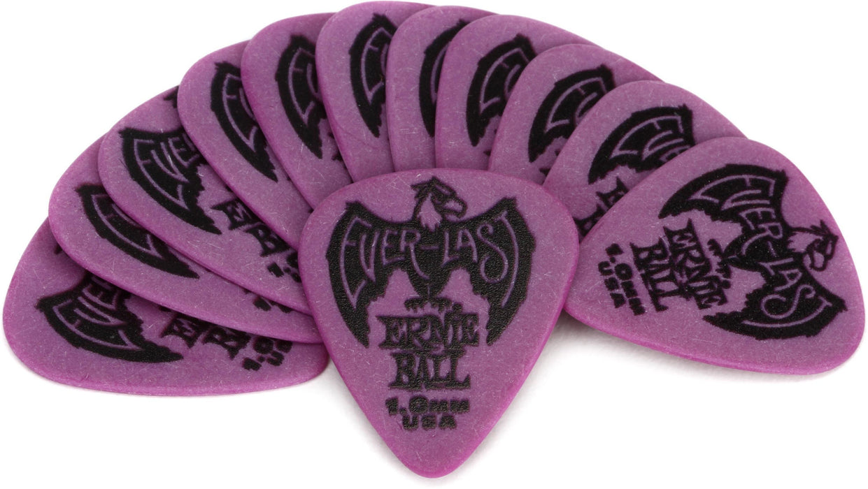 Ernie Ball Everlast Delrin 1.0mm Guitar Picks, Purple, 12-Pack