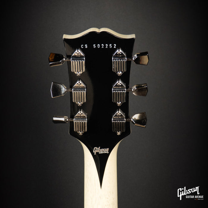 GIBSON JO BRANKO SELECT MADE TO MEASURE LES PAUL CUSTOMS 7A QUILT TOP - V3 NECK - FADED TRANS BLACK BURST - TV WHITE BACK W/STINGER GLOSS NH