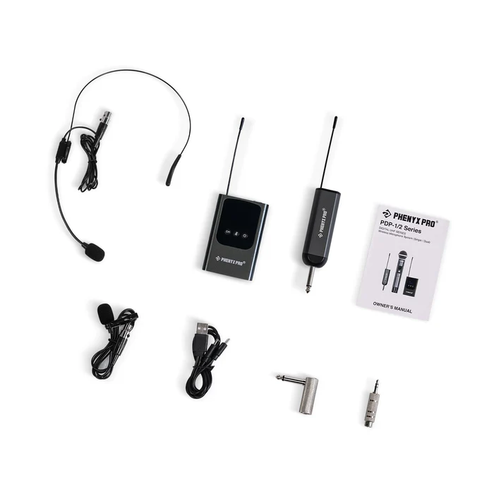 Phenyx Pro PDP-1-1B(900) Single Digital Portable Wireless Microphone System (1Bodypack)