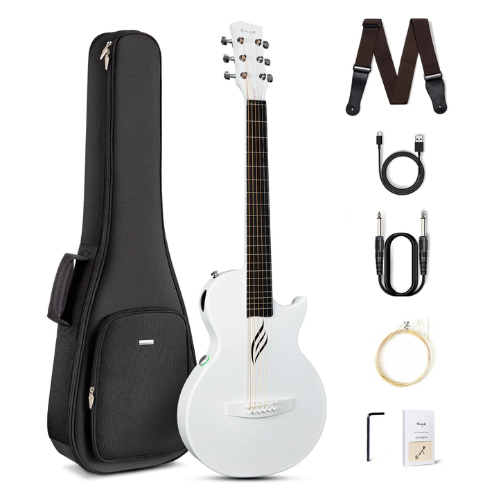 Enya Nova Go Guitar SP1 Carbon Fiber Acoustic-Electric Guitar - White