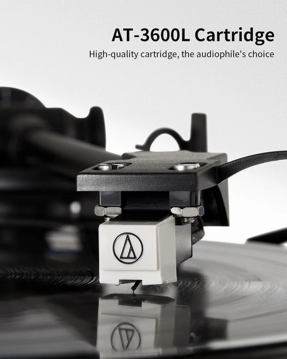 Angels Horn H002BT-OR Bluetooth Turntable Vinyl Record Player (Walnut) AT3600L Catridge, Best Value Buy Beginner Turntable Vinyl Record Player