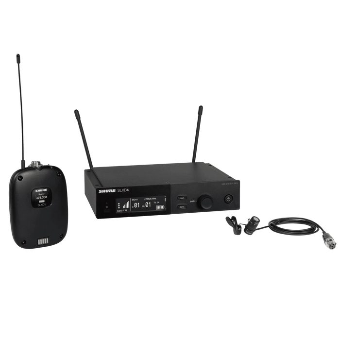 Shure SLXD14/83 Wireless System with SLXD1 Bodypack Transmitter and WL183 Lavalier Microphone