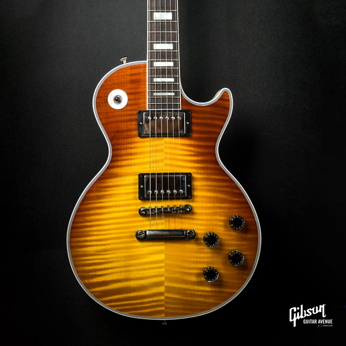 GIBSON JO BRANKO SELECT MADE TO MEASURE LES PAUL CUSTOM FIGURED TOP - V3 NECK - DIRTY LEMON FADE - TV WHITE BACK W/STINGER GLOSS NH