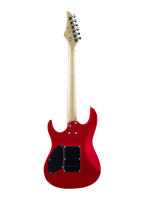 Smiger L-G4-MRD Budget Beginner Electric Guitar - HSS Superstrat Style Red for Rock Kapak