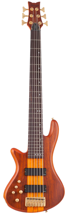 Schecter Stiletto Studio-6 Left-Handed Electric Bass Guitar - Honey Satin