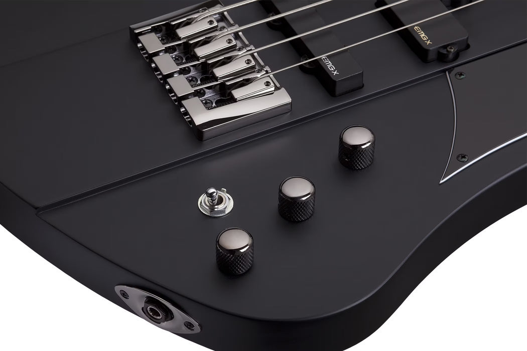 Schecter Nikki Sixx Electric Bass Guitar - Satin Black