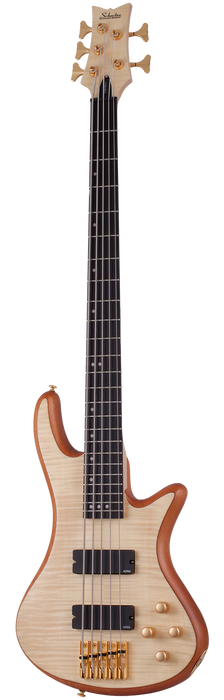 Schecter Stiletto Custom-5 Electric Bass Guitar - Natural Satin