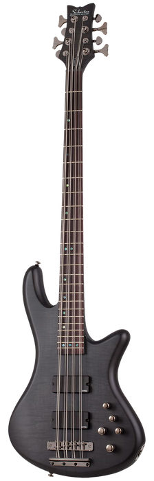 Schecter Stiletto Studio-8 Electric Bass Guitar - See-Thru Black Satin