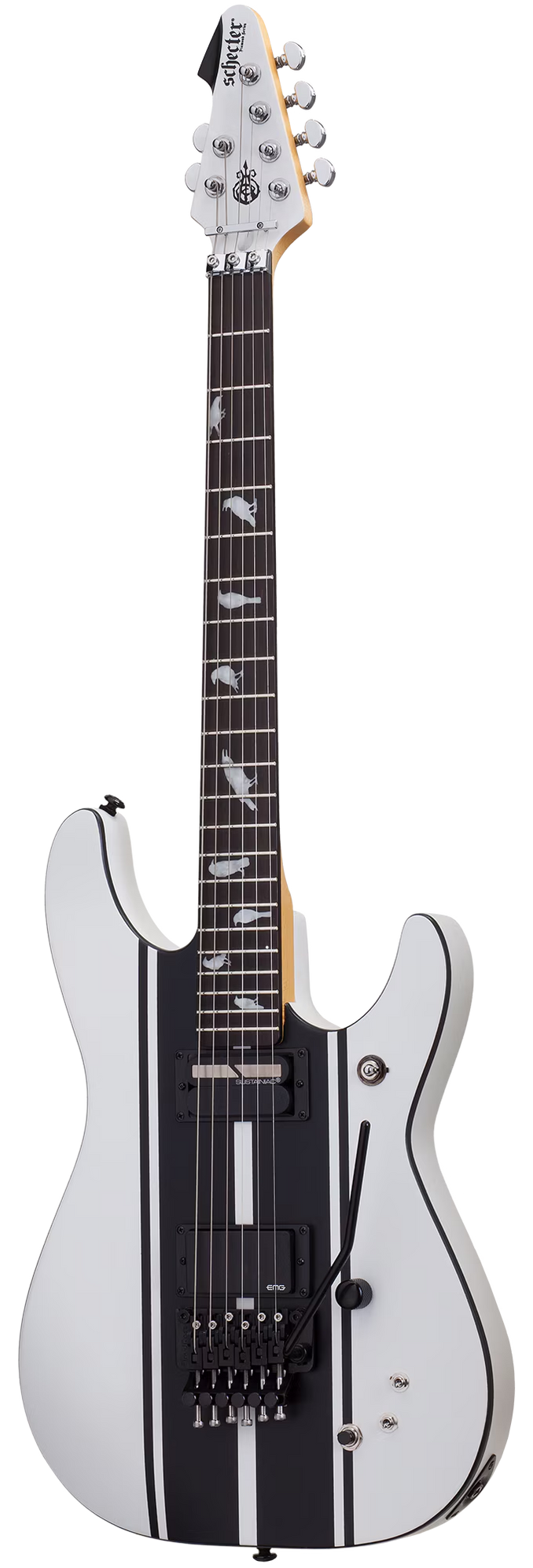 Schecter DJ Ashba Electric Guitar - Satin White | Music Bliss Malaysia