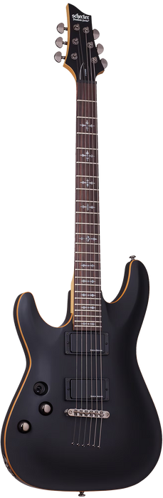 Schecter Demon-6 Left-Handed Electric Guitar - Aged Black Satin