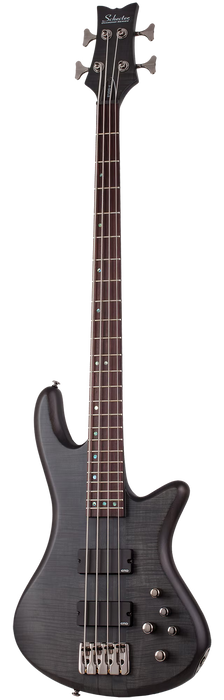 Schecter Stiletto Studio-4 Electric Bass Guitar - See-Thru Black Satin
