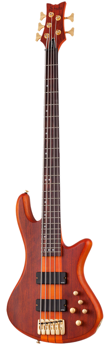 Schecter Stiletto Studio-5 Electric Bass Guitar - Honey Satin