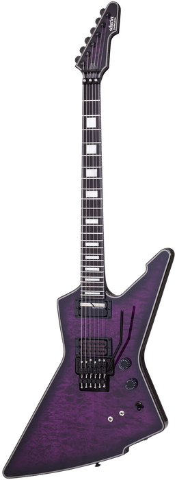Schecter E-1 FR-S Electric Guitar - Trans Purple Burst