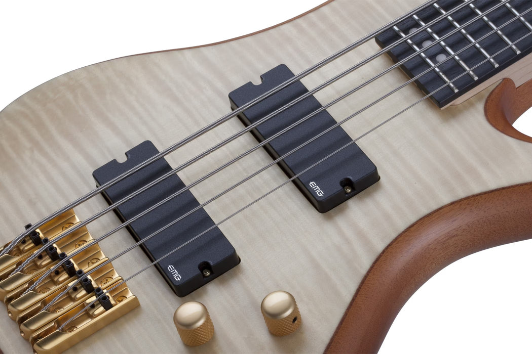 Schecter Stiletto Custom-5 Electric Bass Guitar - Natural Satin