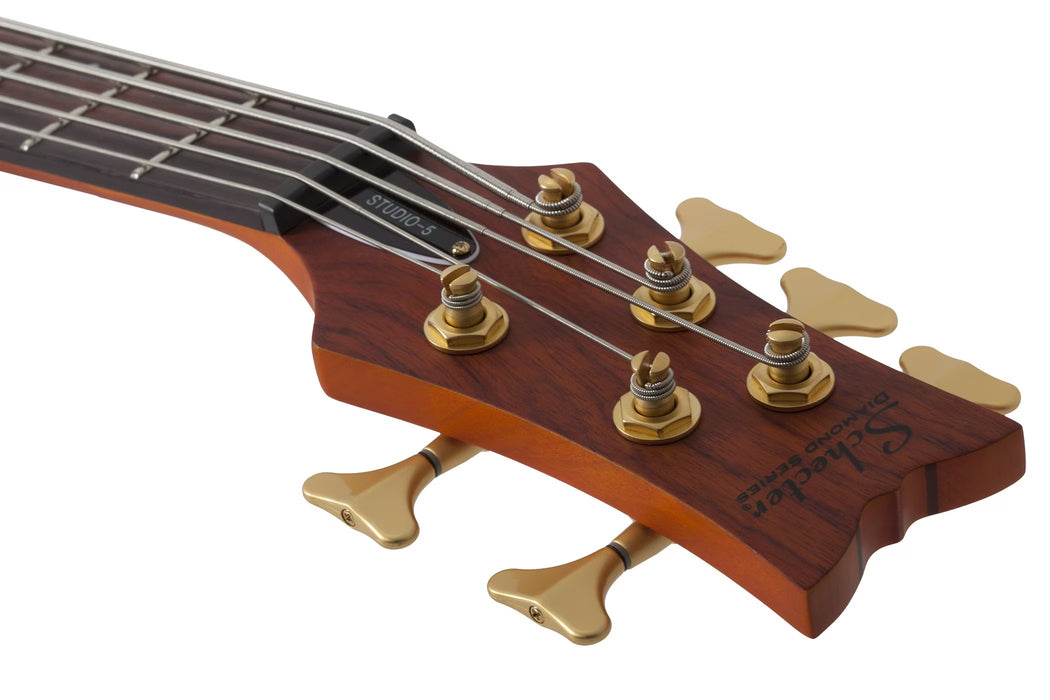 Schecter Stiletto Studio-5 Electric Bass Guitar - Honey Satin