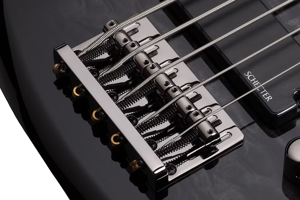Schecter Stiletto Extreme-5 Electric Bass Guitar - See-Thru Black
